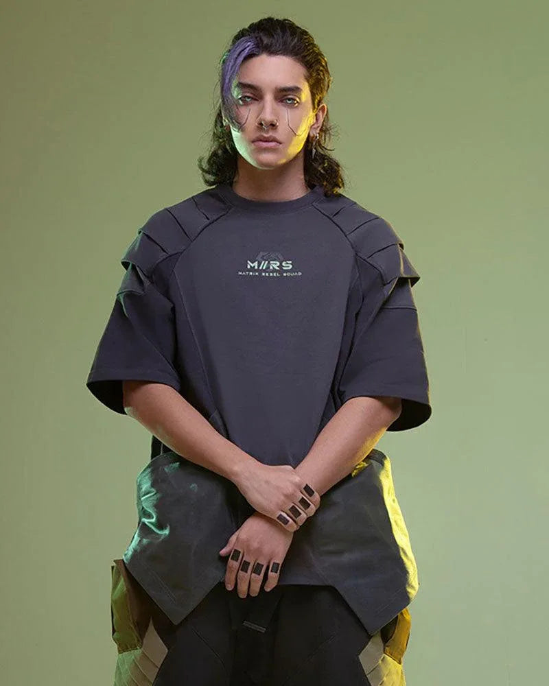 Futuristic Mech Graphic T-Shirt -  cyberpunk style - Futuristic Mech Graphic T-Shirt for Everyday Style