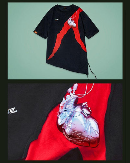 Futuristic Mechanical Heart T-Shirt -  100% cotton t-shirt - Futuristic Mechanical Heart T-Shirt for Bold Style