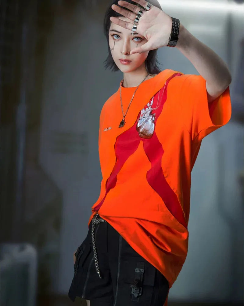 Futuristic Mechanical Heart T-Shirt -  cyberpunk - Futuristic Mechanical Heart T-Shirt for Bold Style