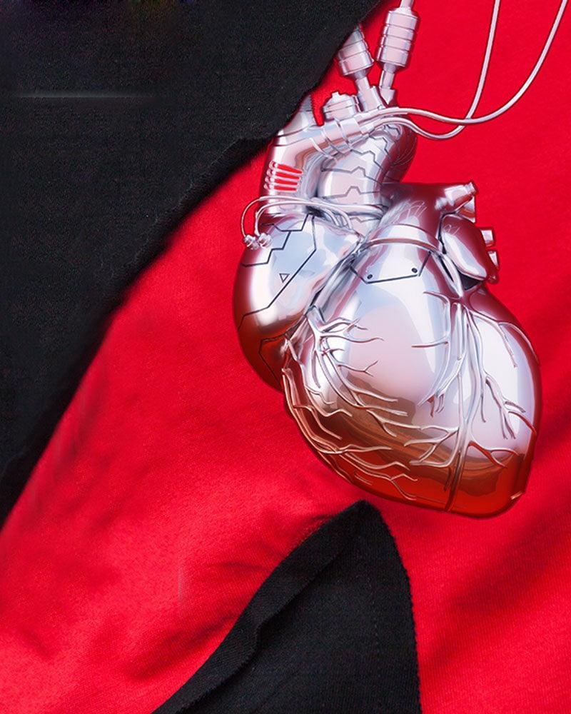 Futuristic Mechanical Heart T-Shirt - t-shirt - Futuristic Mechanical Heart T-Shirt for Bold Style