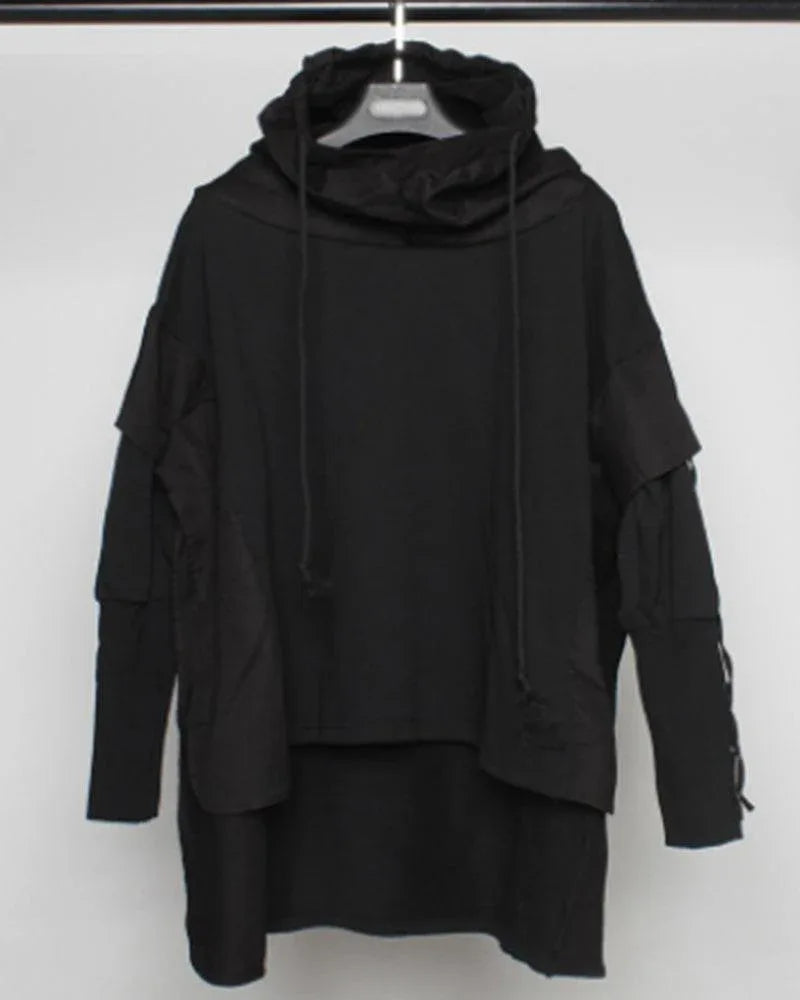 Futuristic Ninja Cape Hoodie -  techwear - Futuristic Ninja Cape Hoodie for All Seasons