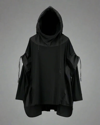Futuristic Ninja Cape Hoodie -  spring summer wear - Futuristic Ninja Cape Hoodie for All Seasons