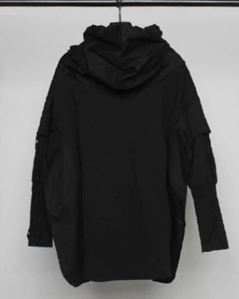 Futuristic Ninja Cape Hoodie - ninja hoodie - Futuristic Ninja Cape Hoodie for All Seasons