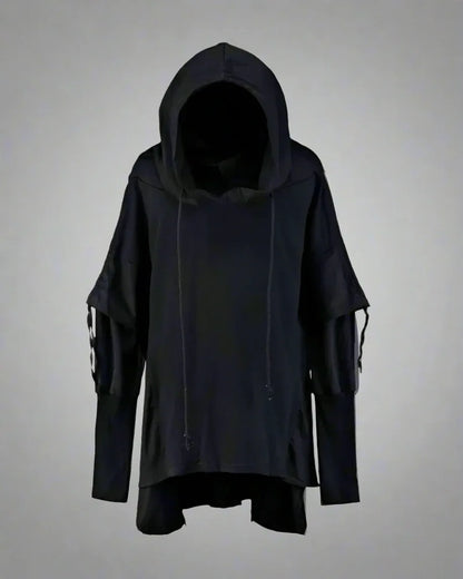 Futuristic Ninja Cape Hoodie -  streetwear - Futuristic Ninja Cape Hoodie for All Seasons