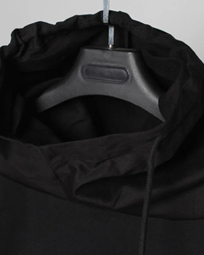Futuristic Ninja Cape Hoodie - stylish techwear outerwear - Futuristic Ninja Cape Hoodie for All Seasons