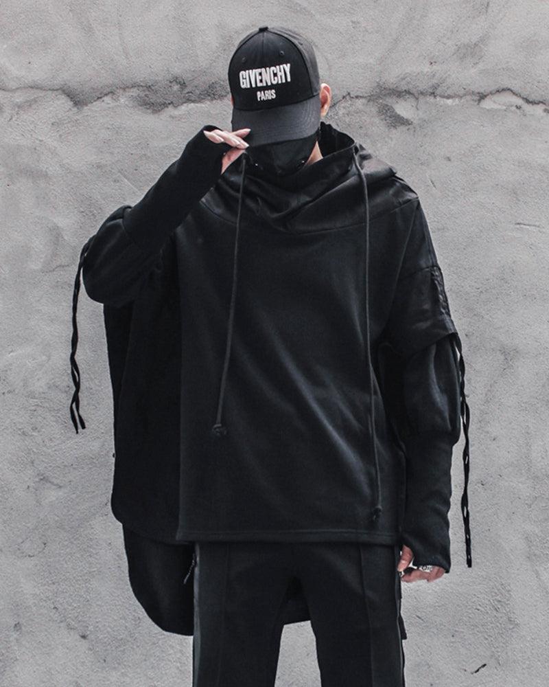 Futuristic Ninja Cape Hoodie -  high-quality materials - Futuristic Ninja Cape Hoodie for All Seasons