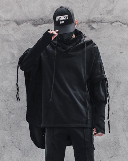 Futuristic Ninja Cape Hoodie -  high-quality materials - Futuristic Ninja Cape Hoodie for All Seasons