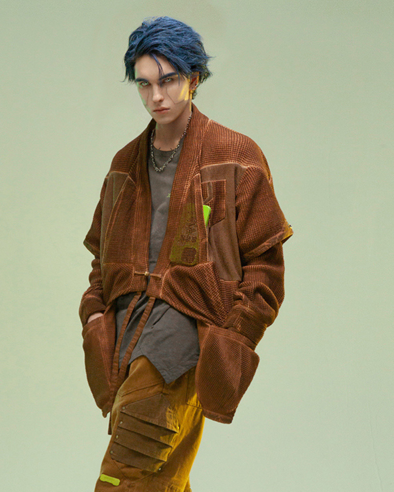 Futuristic Ninja Kimono Jacket -  comfortable design - Futuristic Ninja Kimono Jacket for Techwear Enthusiasts