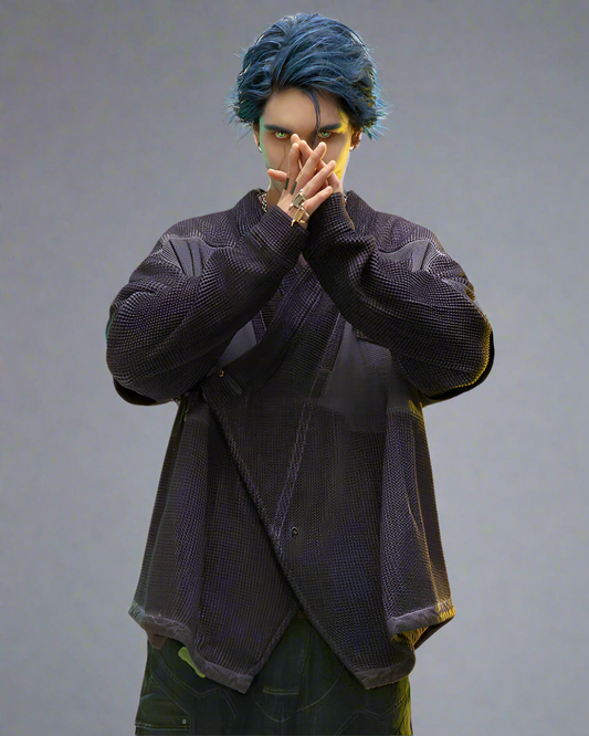 Futuristic Ninja Kimono Jacket - cyberpunk kimono - Futuristic Ninja Kimono Jacket for Techwear Enthusiasts