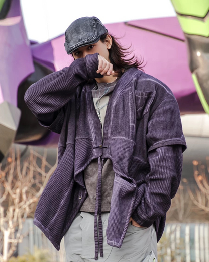 Futuristic Ninja Kimono Jacket - techwear-core - Futuristic Ninja Kimono Jacket for Techwear Enthusiasts