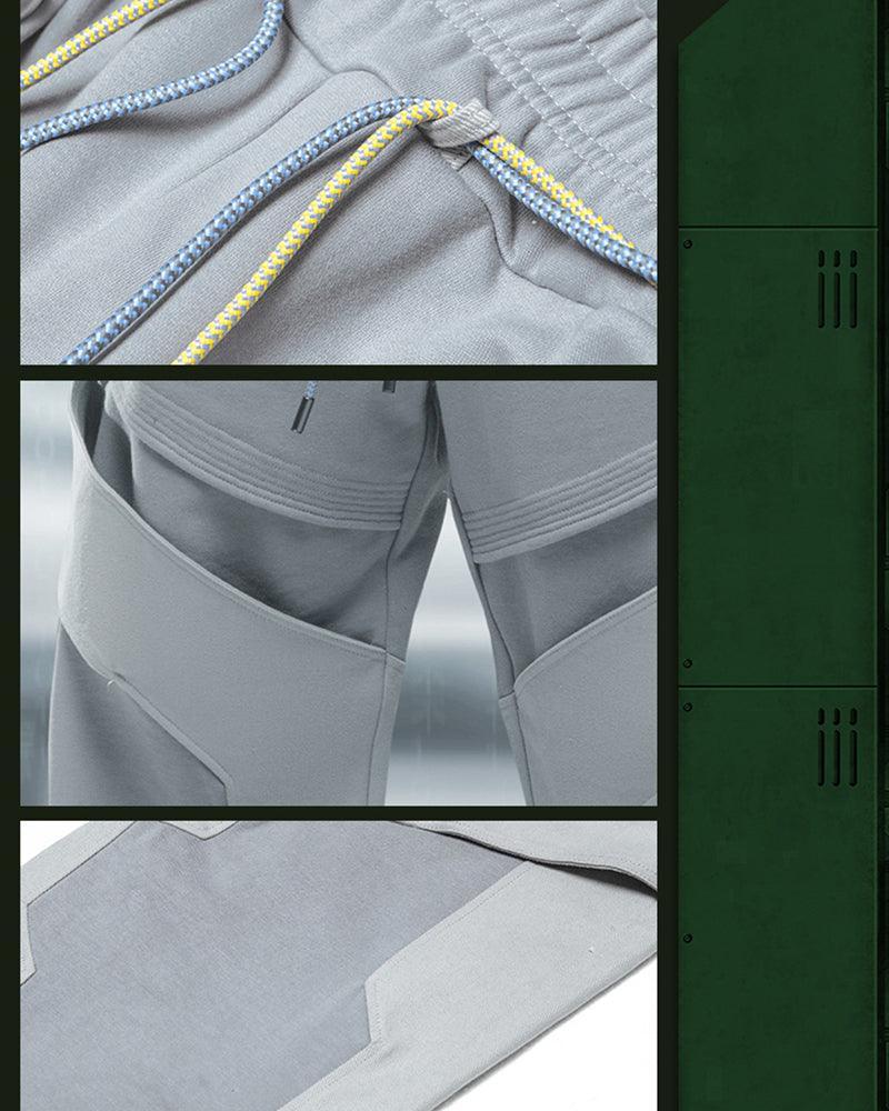 Futuristic Patchwork Cyber Pants -  streetwear - Futuristic Patchwork Cyber Pants for Bold Style