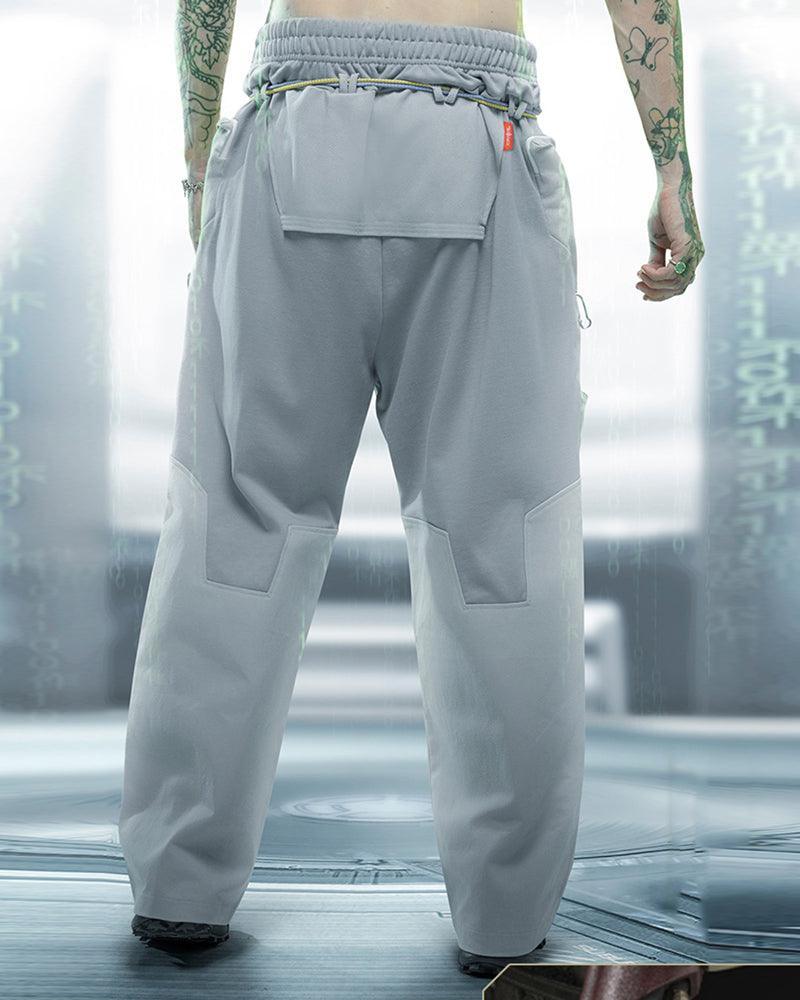 Futuristic Patchwork Cyber Pants - techwear-core - Futuristic Patchwork Cyber Pants for Bold Style