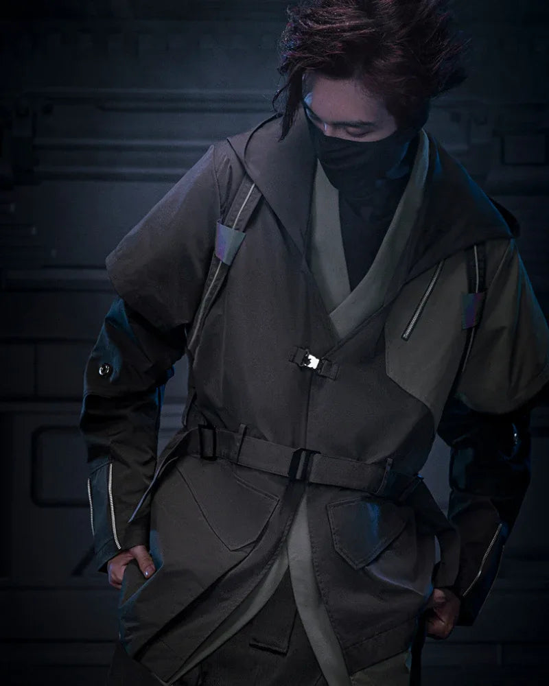 Futuristic Shadow Blade Jacket -  cyberpunk - Futuristic Shadow Blade Jacket for Everyday Style