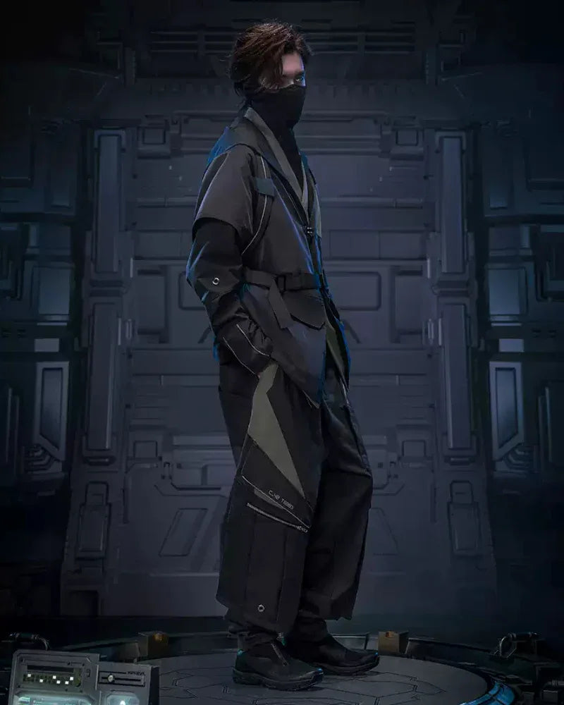 Futuristic Shadow Blade Jacket -  dark gray - Futuristic Shadow Blade Jacket for Everyday Style