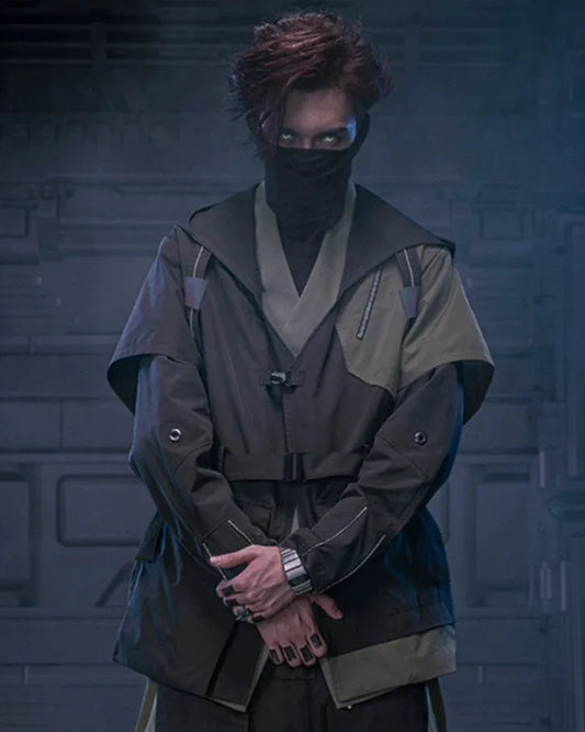 Futuristic Shadow Blade Jacket - ninja aesthetics clothing - Futuristic Shadow Blade Jacket for Everyday Style