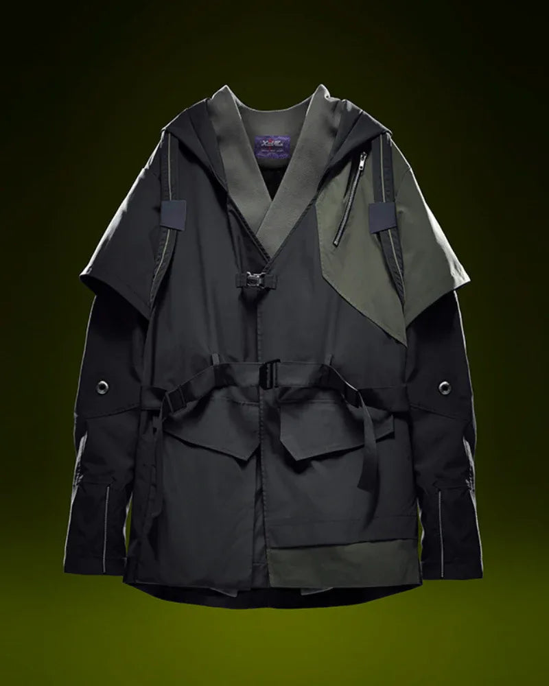 Futuristic Shadow Blade Jacket - ninja aesthetics clothing - Futuristic Shadow Blade Jacket for Everyday Style
