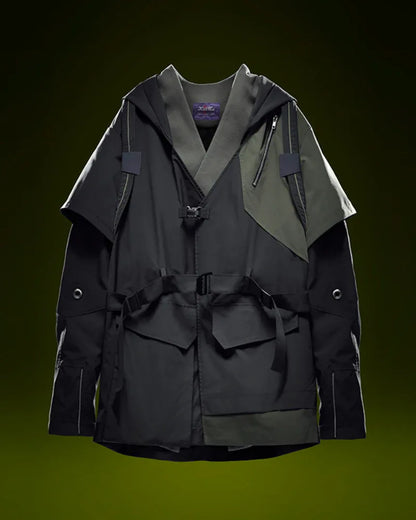 Futuristic Shadow Blade Jacket - ninja aesthetics clothing - Futuristic Shadow Blade Jacket for Everyday Style