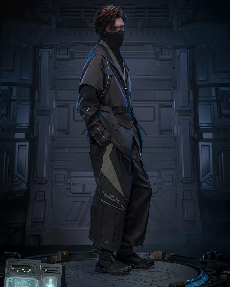 Futuristic Shadow Cargo Trousers -  loose fit trousers - Futuristic Shadow Cargo Trousers for Unique Style