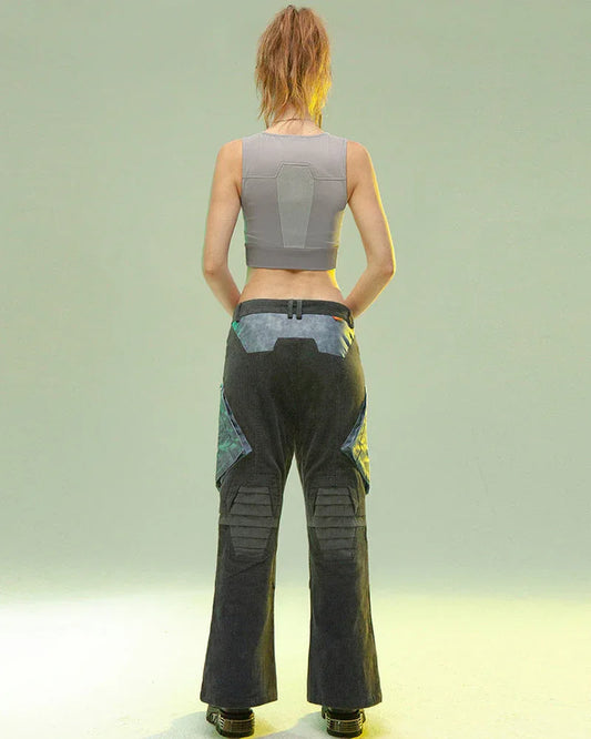 Futuristic Stealth Corduroy Trousers - stealth trousers - Futuristic Stealth Corduroy Trousers for Men