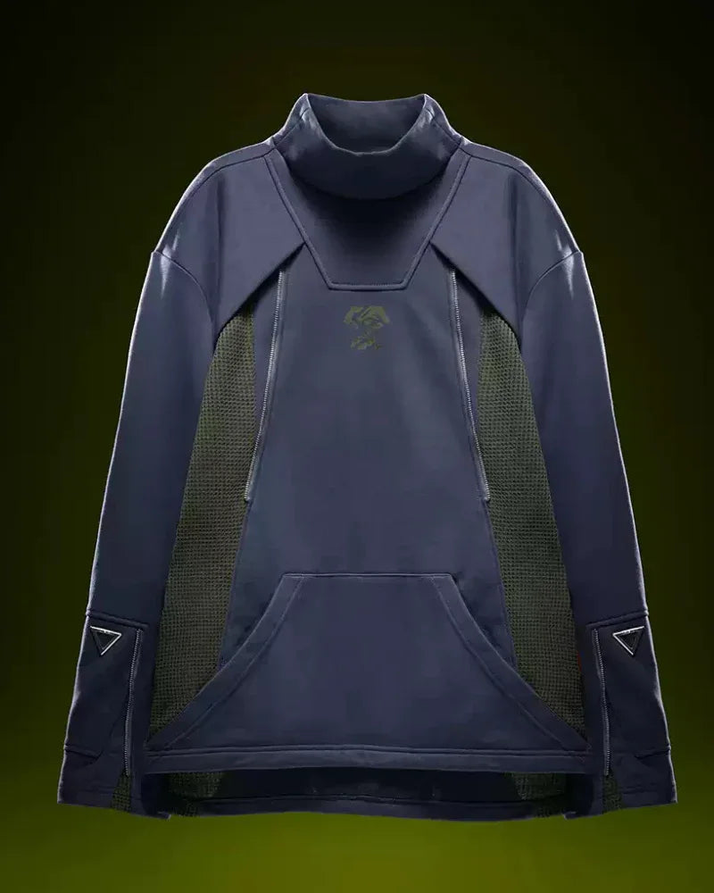 Futuristic Turtleneck Sweatshirt -  comfortable sweatshirt - Futuristic Turtleneck Sweatshirt for Modern Style