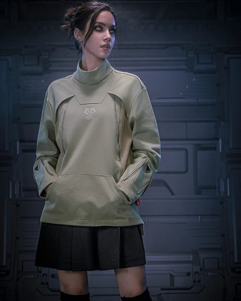 Futuristic Turtleneck Sweatshirt - turtleneck - Futuristic Turtleneck Sweatshirt for Modern Style