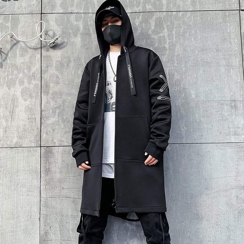 Futuristic Urban Long Coat - long coat - Futuristic Urban Long Coat for Modern Style