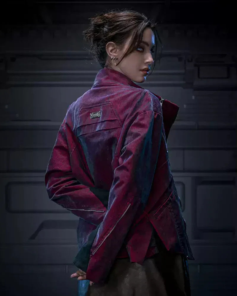 Futuristic Velvet Cyberpunk Jacket -  ninja aesthetic jacket - Futuristic Velvet Cyberpunk Jacket for Streetwear