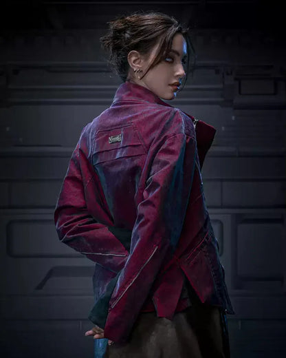 Futuristic Velvet Cyberpunk Jacket -  ninja aesthetic jacket - Futuristic Velvet Cyberpunk Jacket for Streetwear