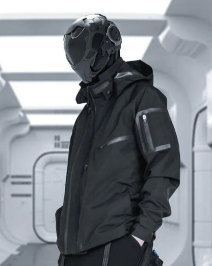 Futuristic Waterproof Cyberpunk Coat - techwear jacket - Stylish Waterproof Cyberpunk Coat for Everyday Wear