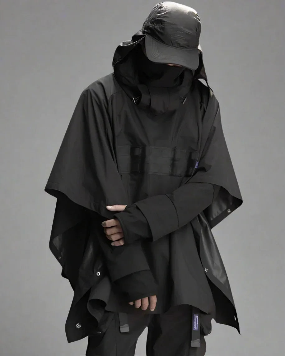 Futuristic Waterproof Samurai Cape - samurai cape - Waterproof Samurai Cape for Urban Adventures