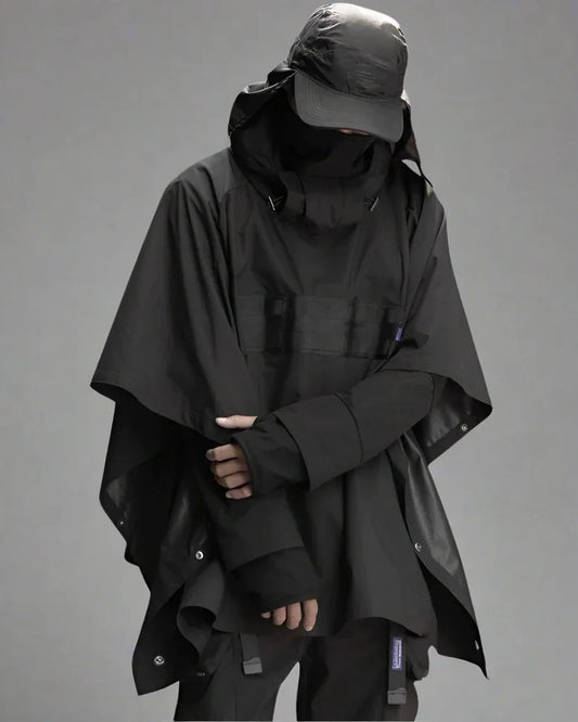 Futuristic Waterproof Samurai Cape - samurai cape - Waterproof Samurai Cape for Urban Adventures