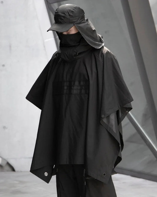 Futuristic Waterproof Samurai Cape - windproof jacket - Waterproof Samurai Cape for Urban Adventures