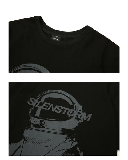 Galactic Journey Graphic T-Shirt -  black t-shirt - Galactic Journey Astronaut Graphic T-Shirt