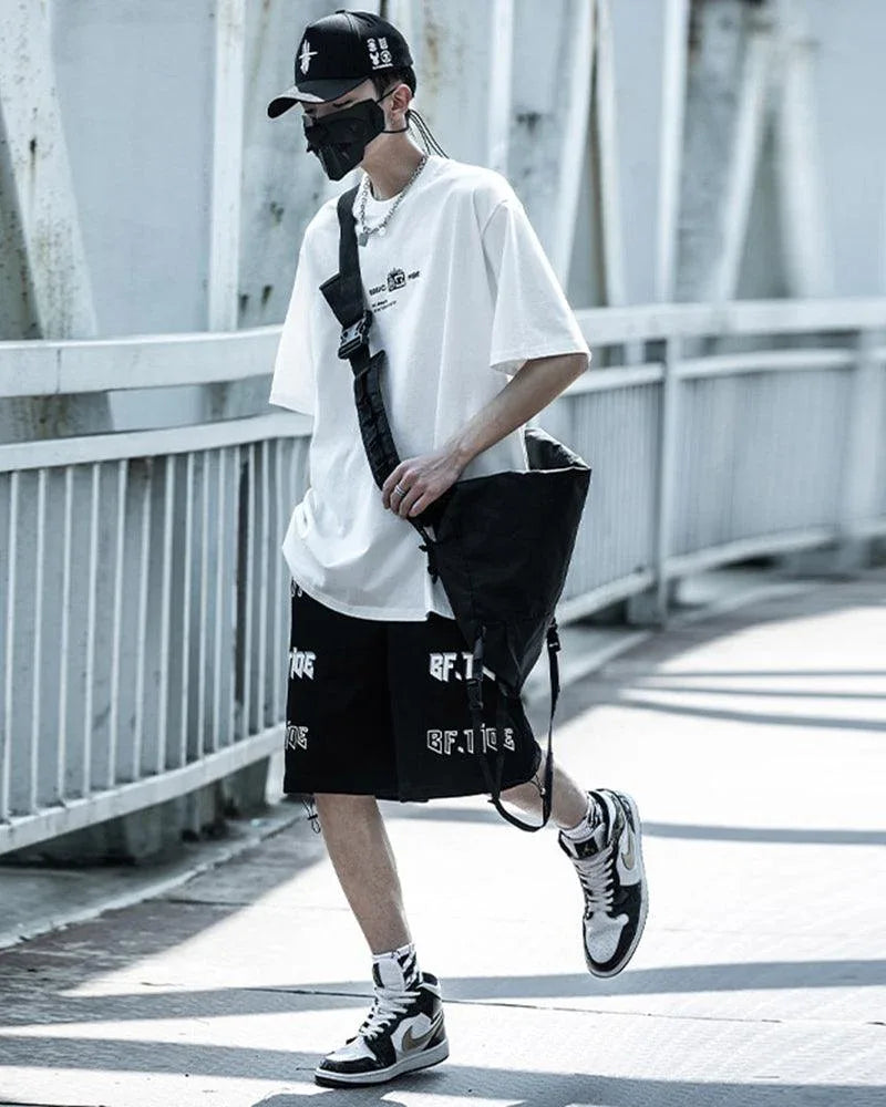 Galactic Moon Adventure Tee -  cyberpunk style - Galactic Moon Adventure Techwear T-Shirt