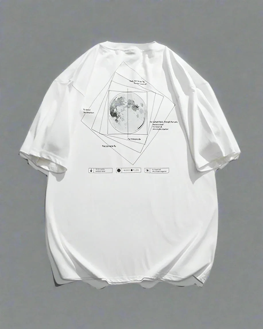 Galactic Moon Adventure Tee - techwear t-shirt - Galactic Moon Adventure Techwear T-Shirt