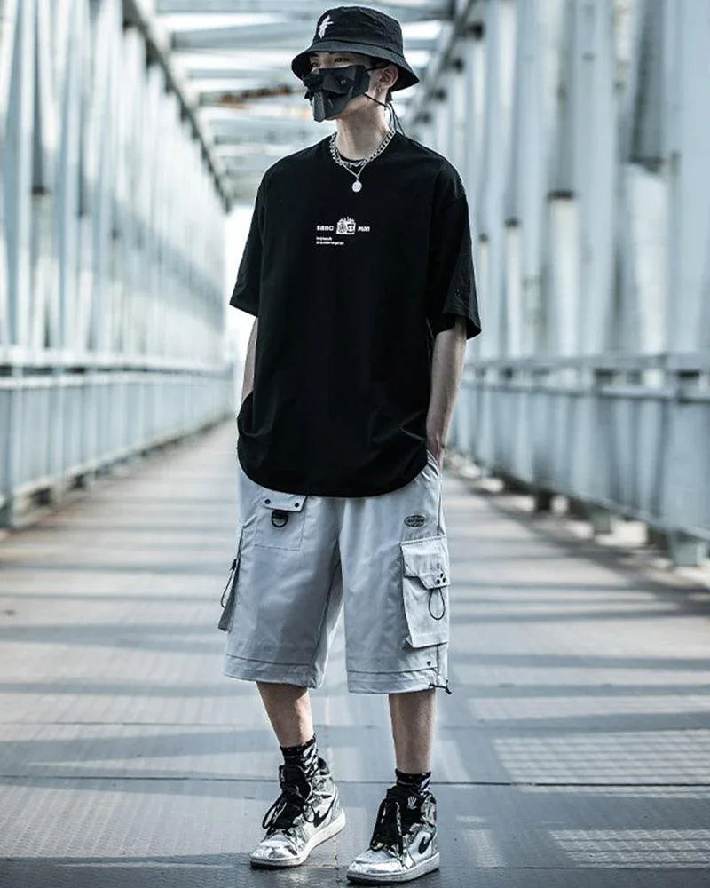 Galactic Moon Adventure Tee - techwear t-shirt - Galactic Moon Adventure Techwear T-Shirt