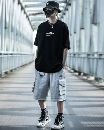 Galactic Moon Adventure Tee - techwear t-shirt - Galactic Moon Adventure Techwear T-Shirt
