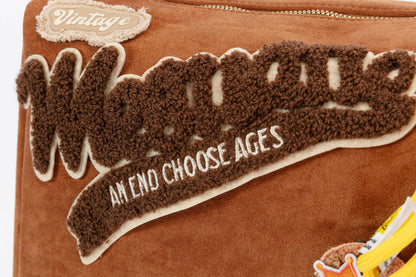 Gallery-Inspired Desert Oasis Bag -  playful desert scene - Desert Oasis Bag with Embroidered Design