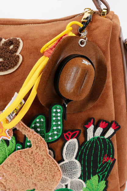 Gallery-Inspired Desert Oasis Bag -  premium material - Desert Oasis Bag with Embroidered Design
