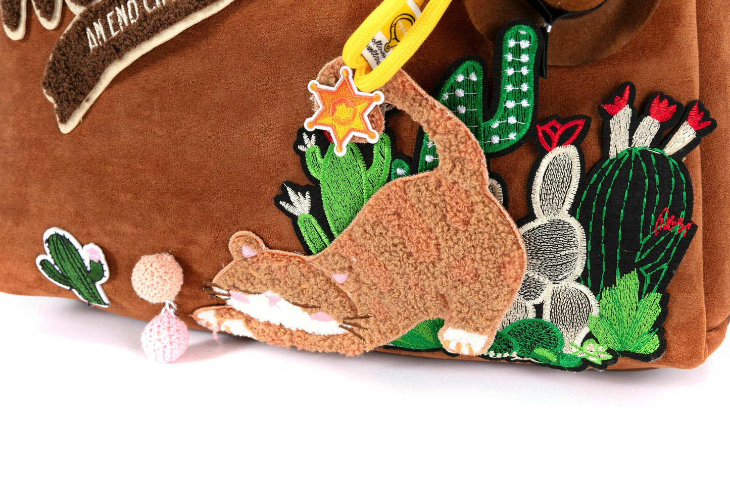 Gallery-Inspired Desert Oasis Bag -  shoulder bag - Desert Oasis Bag with Embroidered Design