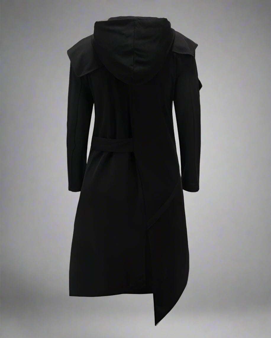 Chic Asymmetrical Long Tech Coat