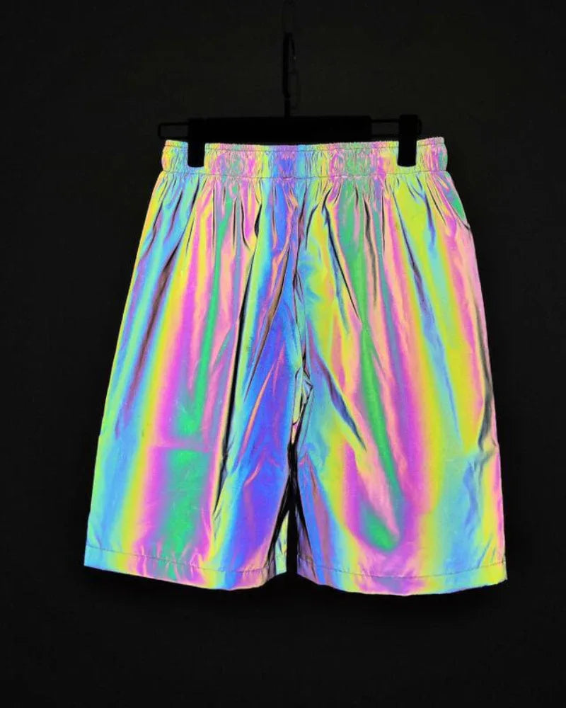 Glow-In-The-Dark Rave Shorts -  comfortable festival shorts - Glow-In-The-Dark Rave Shorts for Festival Fun