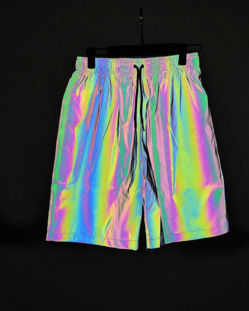 Glow-In-The-Dark Rave Shorts -  comfortable shorts - Glow-In-The-Dark Rave Shorts for Festival Fun