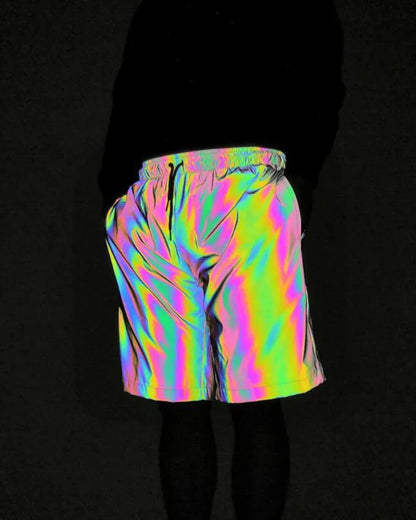 Glow-In-The-Dark Rave Shorts -  edgy design shorts - Glow-In-The-Dark Rave Shorts for Festival Fun