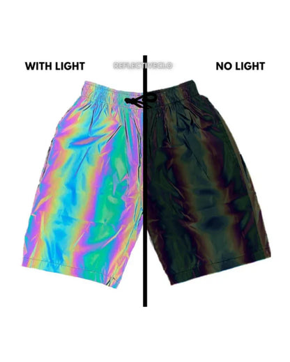 Glow-In-The-Dark Rave Shorts -  festival wear - Glow-In-The-Dark Rave Shorts for Festival Fun