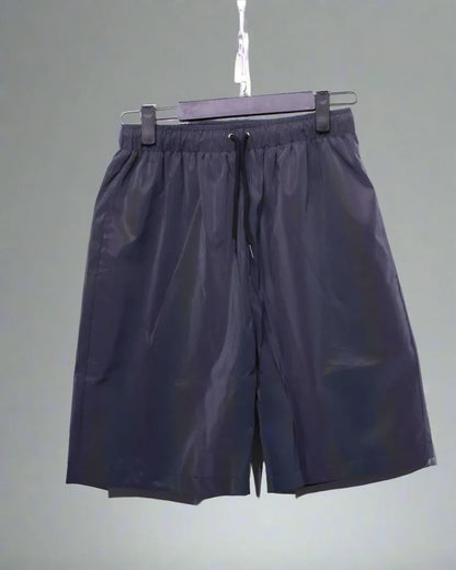Glow-In-The-Dark Rave Shorts - reflective techwear shorts - Glow-In-The-Dark Rave Shorts for Festival Fun