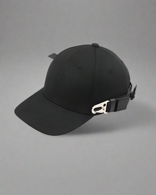 Edgy Buckle-Detail Cap