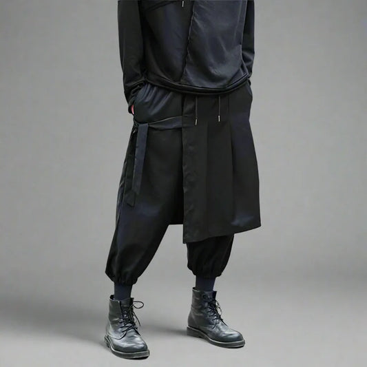 Graceful Japanese Heritage Trousers - hakama pants - Stylish Japanese Hakama Pants for Casual Wear