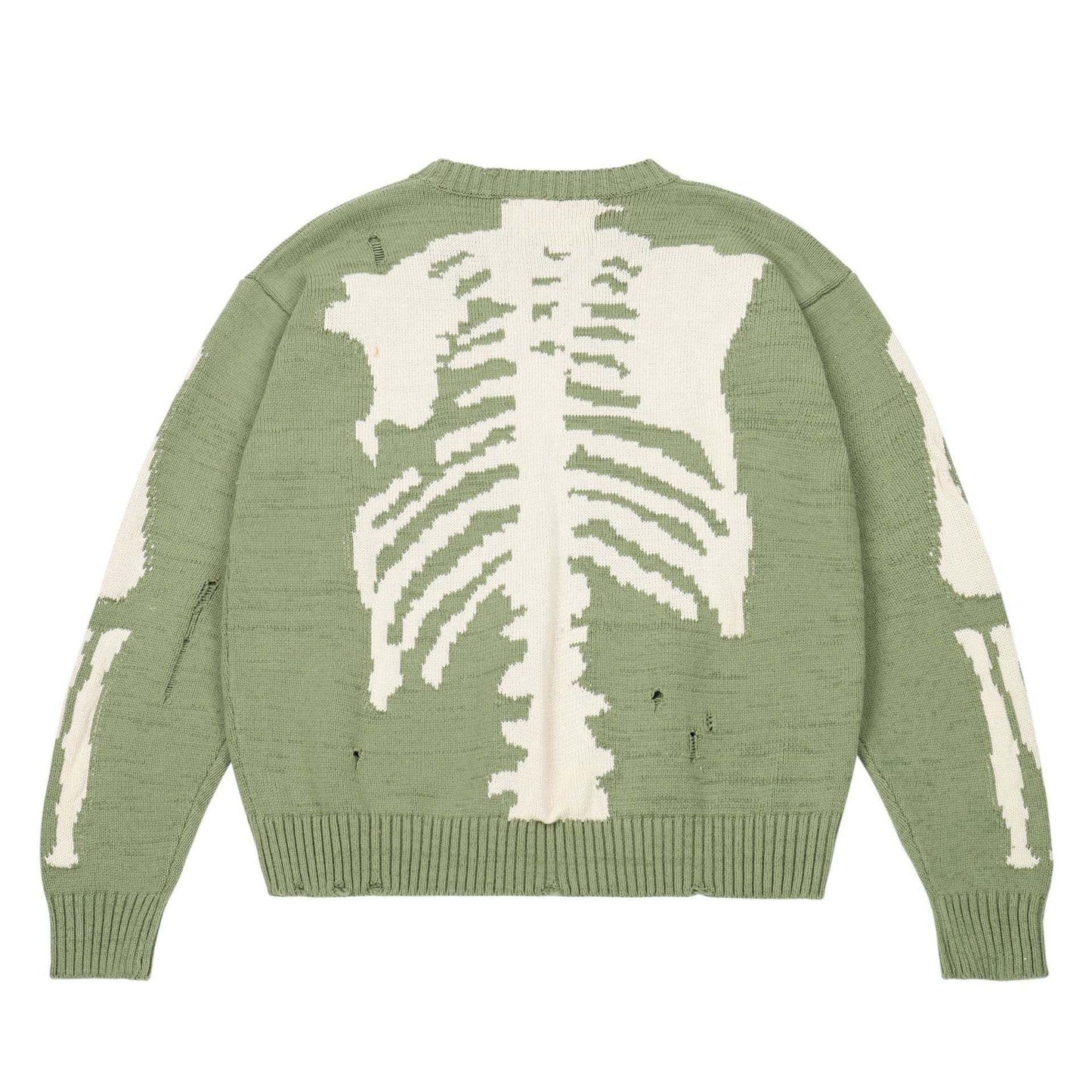 Green skeleton sweater - green sweater - Trendy Green Skeleton Sweater for Casual Style