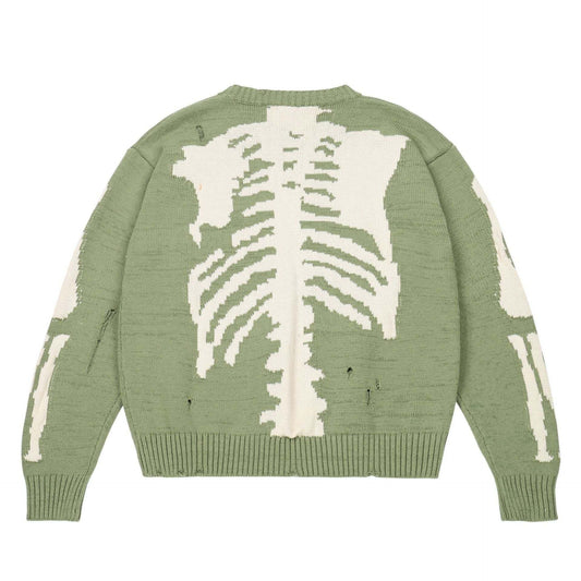 Green skeleton sweater - green sweater - Trendy Green Skeleton Sweater for Casual Style